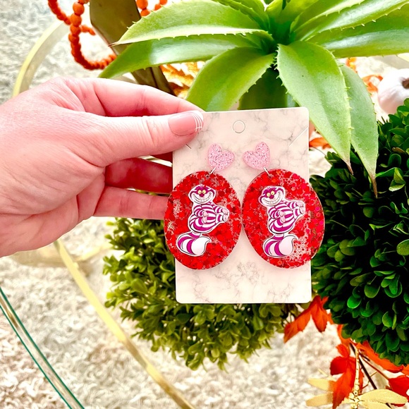 Cheshire Cat Acrylic Earrings - Picture 4 of 5